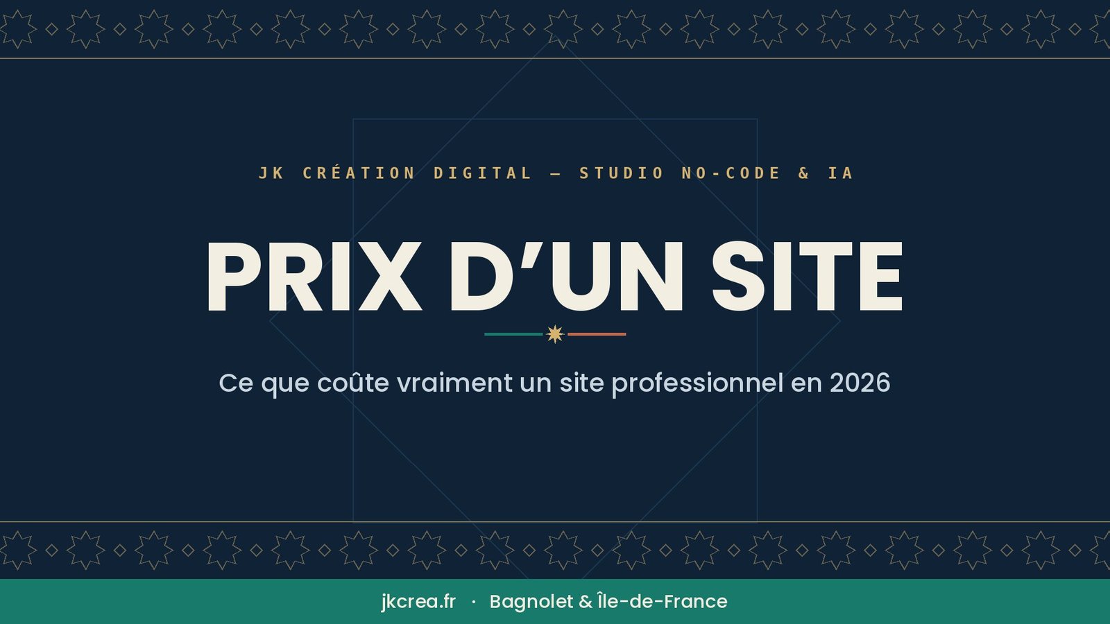 Prix d'un site internet professionnel en 2026 — JK Création Digital